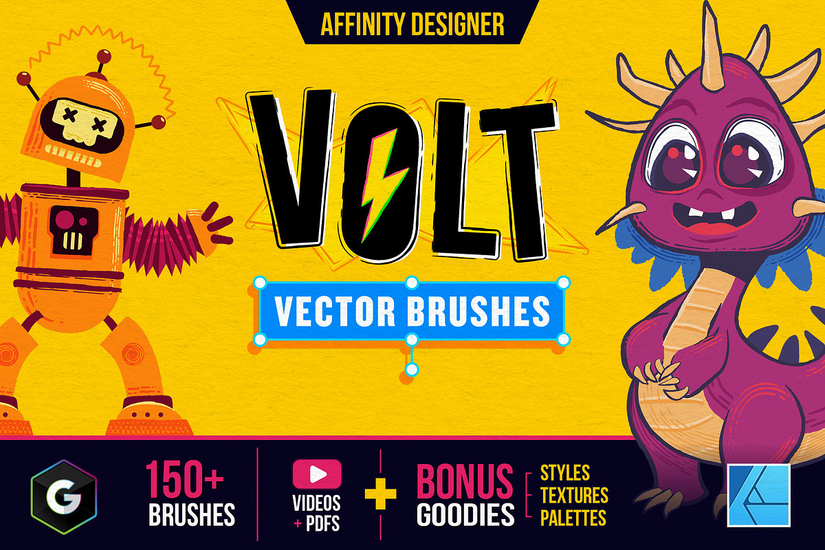 VOLT - Vector Brushes for Affinity, a Brush Add-On by Green Room Media (Photo 1 of 18)