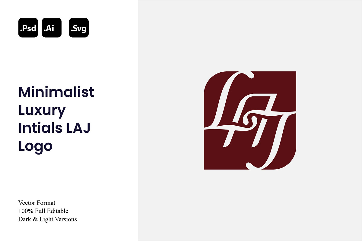Minimalist Luxury Initials LAJ Logo, a Branding & Logo Template by Luxury Logos (Photo 1 of 4)