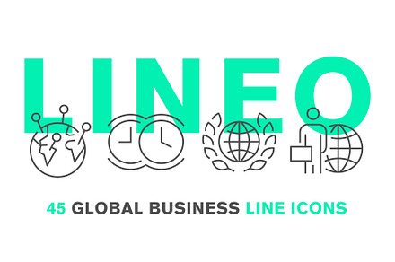 45 GLOBAL BUSINESS ICONS