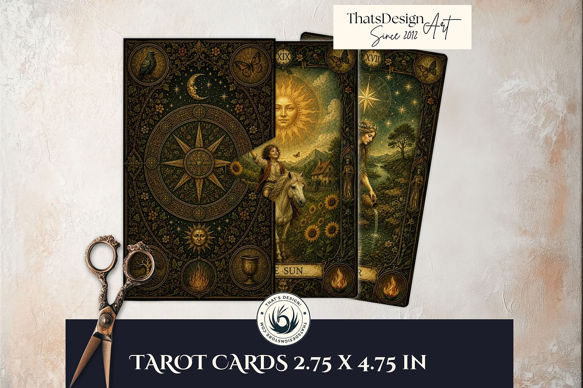 The Verdant Grimoire Tarot Cards, a Decorative Illustration by ThatsDesignArt (Photo 11 of 11)