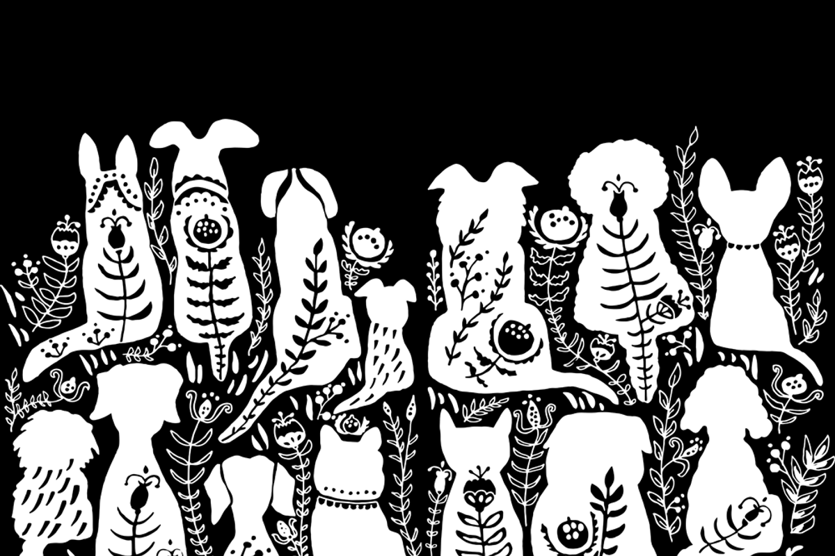 Herd of Dogs Folk Art, a Pattern Graphic by Arie Clares (Photo 10 of 12)