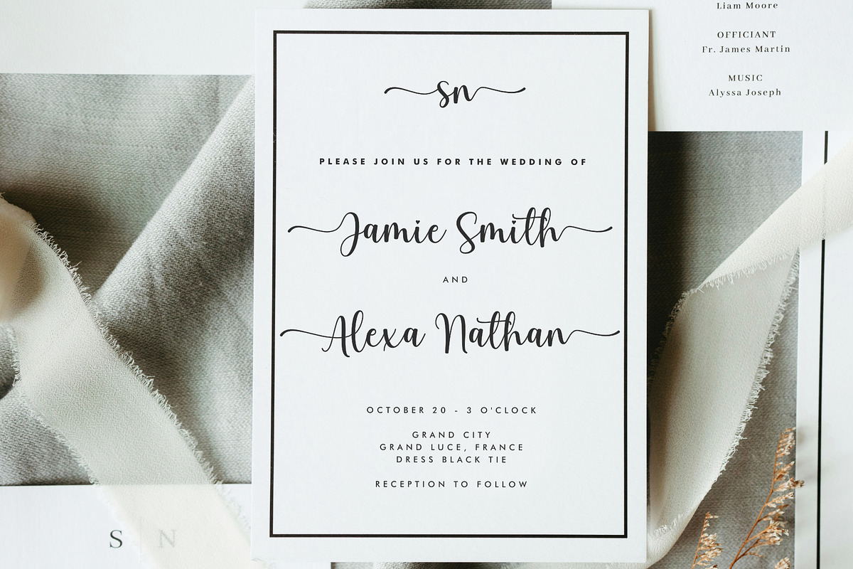Luna June - Branding Wedding Font, a Script Font by Jimtype Studio (Photo 6 of 9)