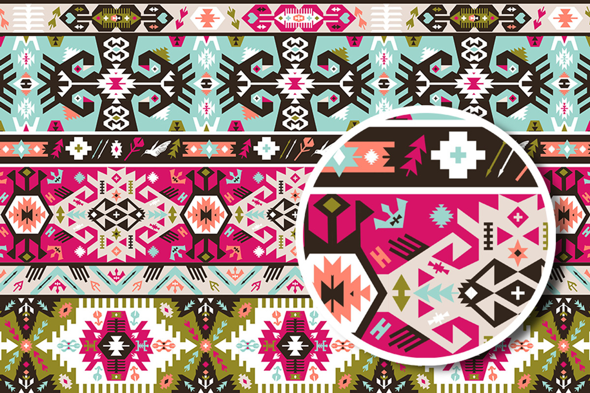 Geometric Boho Aztec Patterns, a Pattern Graphic by tomuato (Photo 2 of 4)