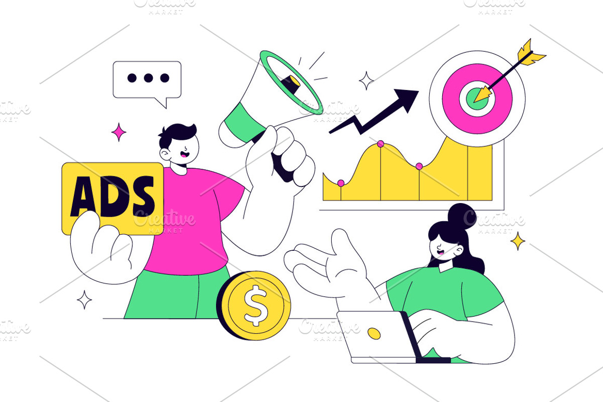 10 Advertising Vector Illustration, a Technology Illustration by denayunebgt (Photo 4 of 4)