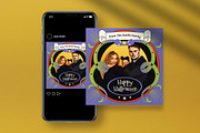 Modern Halloween Greeting Card, a Card Template by graphicook (Thumbnail 4 of 4)