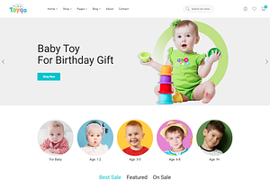 Kids Store HTML5 Template - Toyqo