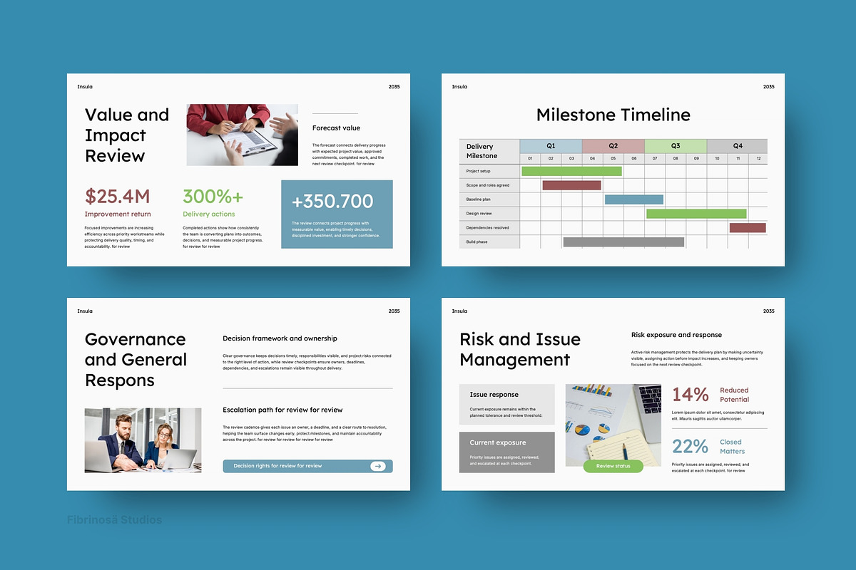 Project Management Review, a Presentation Template by FIBRINOSÄ (Photo 5 of 7)