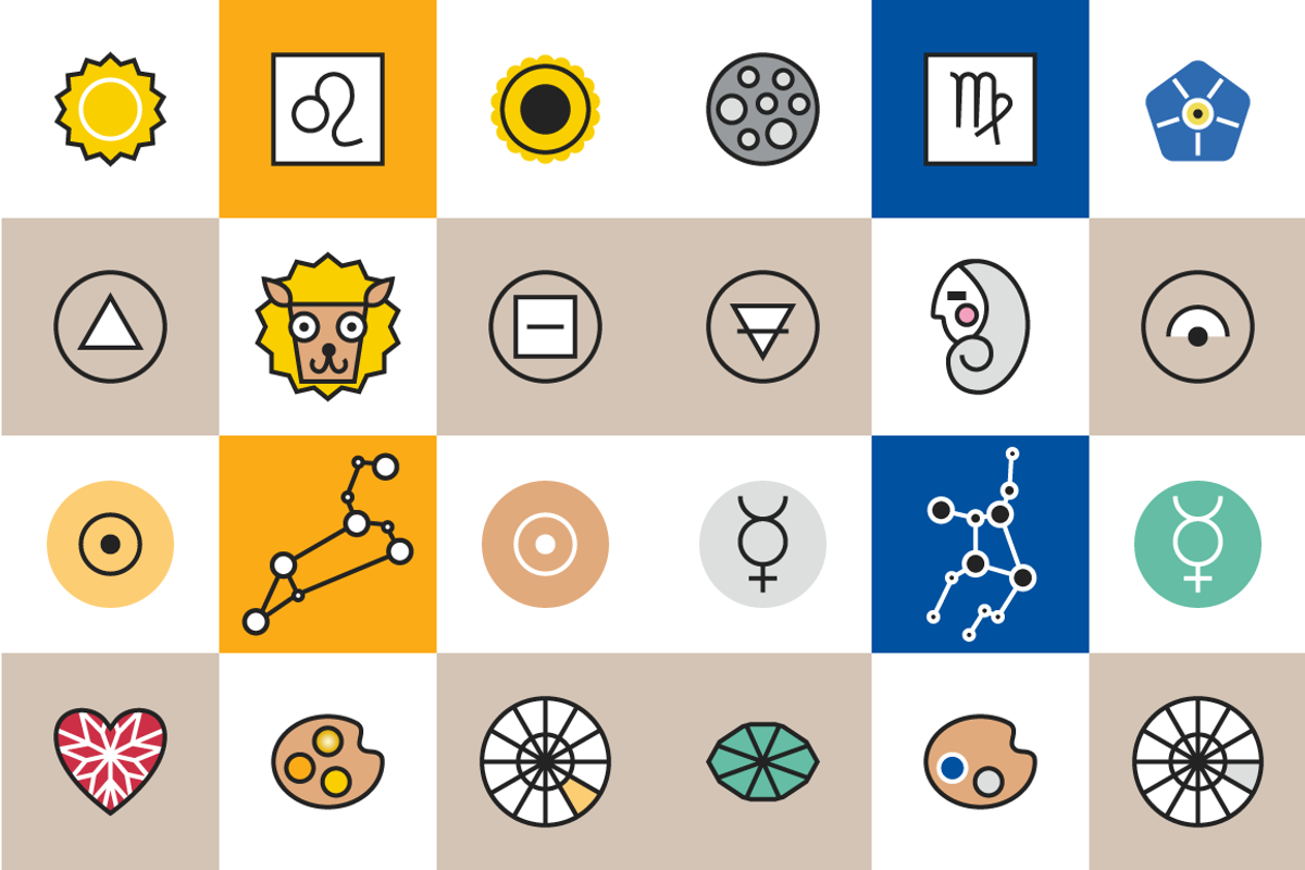 Horoscope Astrology Sign Icons, an Outline Icon by Marmalade Moon (Photo 5 of 7)