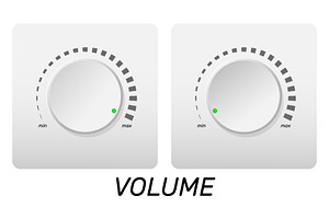 Volume control. Minimum and maximum