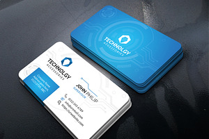 Technology Business Card, a Business Card Template by xnorpix