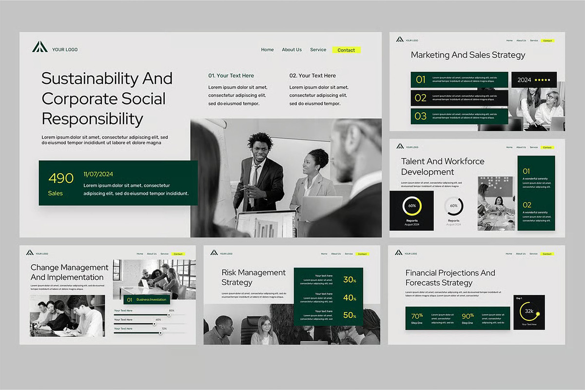 Business Strategy GSlides, PPoint preview 3