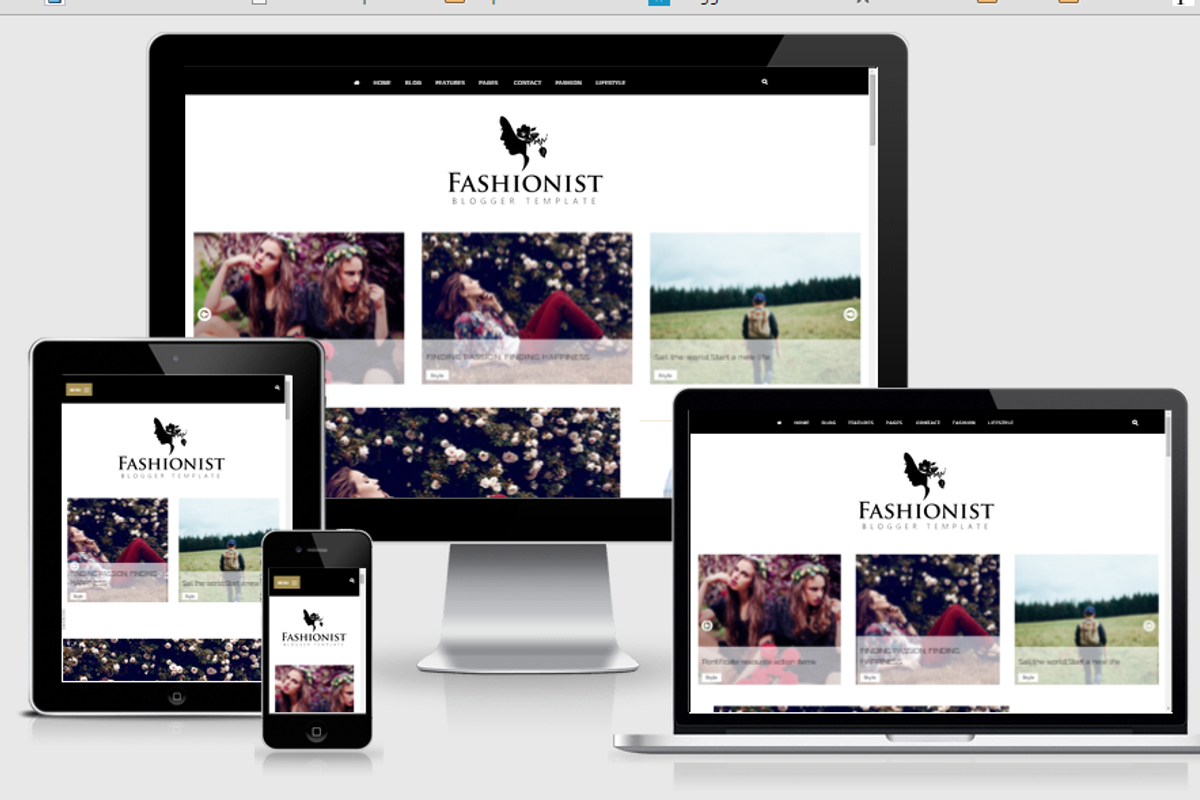 Fashionist Blogger Template, a Websites & App Template by Yo..! Templates (Photo 2 of 2)