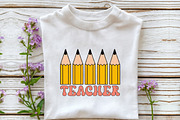 Teacher Pencil Sublimation PNG, an Illustration by Libby Wishes (Thumbnail 3 of 4)