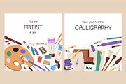 Art supplies, tools set + templates, an Object Illustration by Good Studio (Thumbnail 2 of 11)