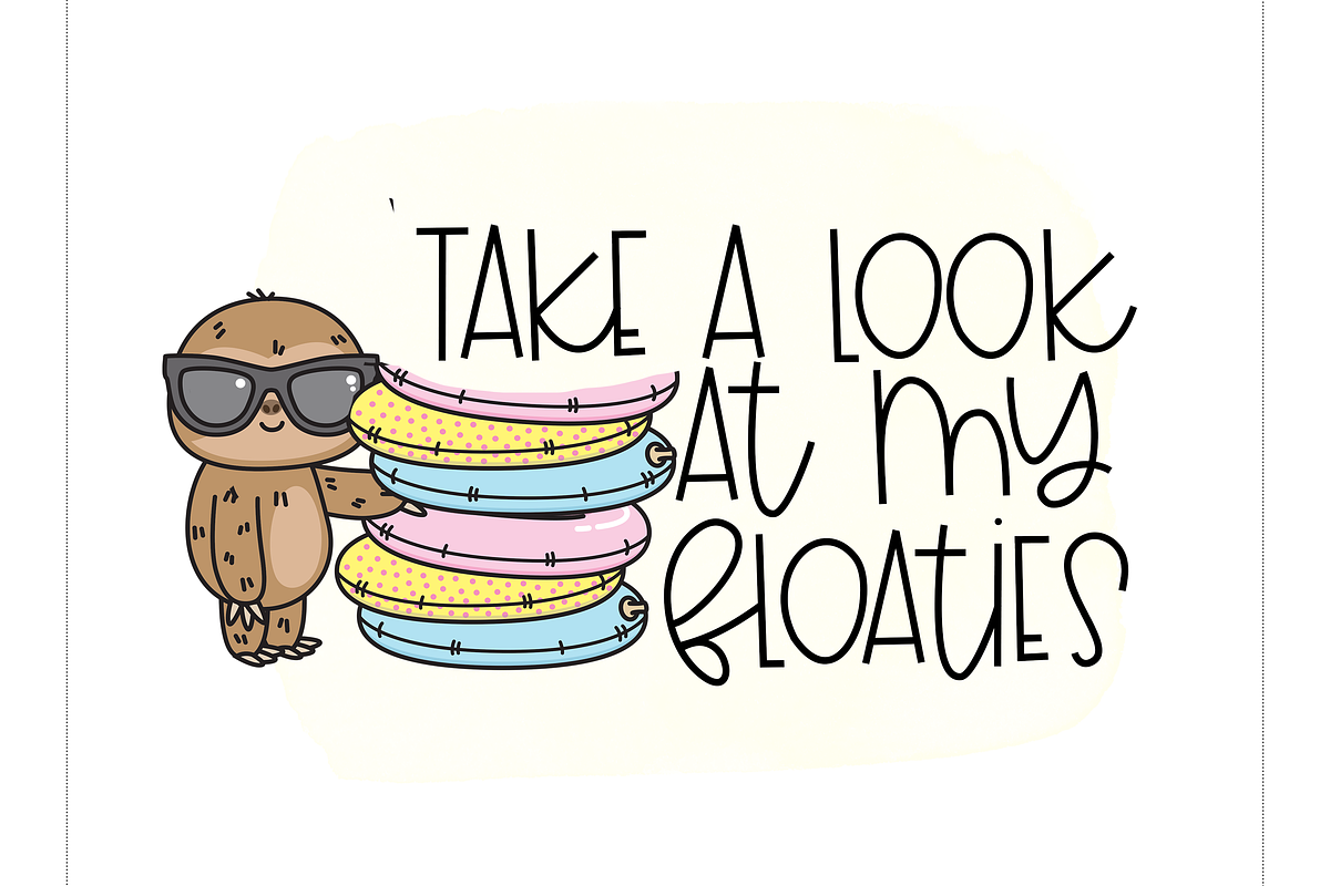 Floaties - A Cute Handwritten Font preview 5