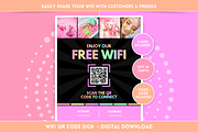 Pastel Neon WiFi QR Code Sign, a Poster Template by SunshineStudioBoutique (Thumbnail 11 of 11)