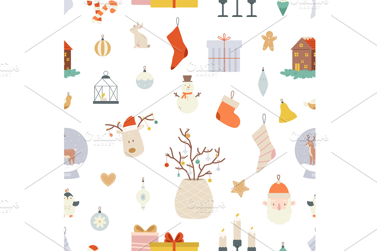 Winter holidays elements, christmas, an Object Illustration by Valerie Bodnar