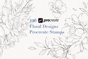 Procreate flower stamp, peony brush, a Brush Add-On by AnnaPolitmerskaja (Thumbnail 1 of 5)