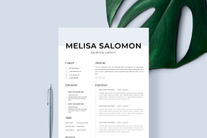 Resume Template 1 Page Milan