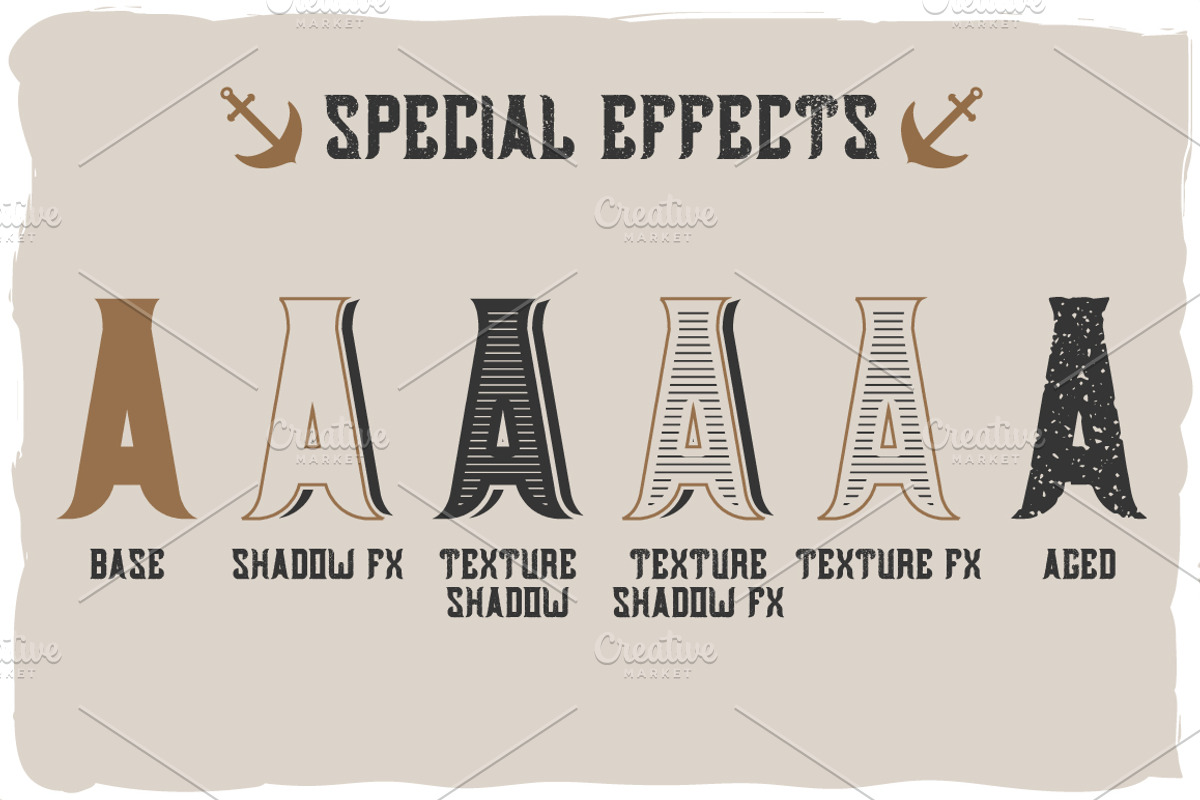 Nautical font + bonus label preview 3
