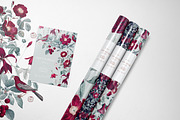 Cherry Rose Sage Floral Pattern, a Pattern Graphic by paper aesthetic (Thumbnail 8 of 9)