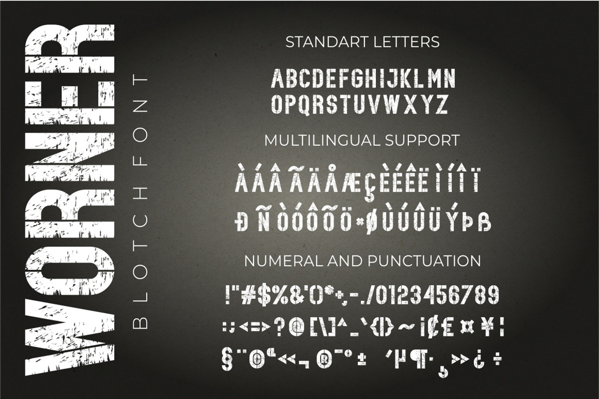 Worner Blotch Font, a Sans Serif Font by suhadidesign (Photo 5 of 5)