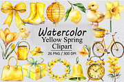 Yellow Spring Clipart, an Illustration by Design Market (Thumbnail 1 of 3)