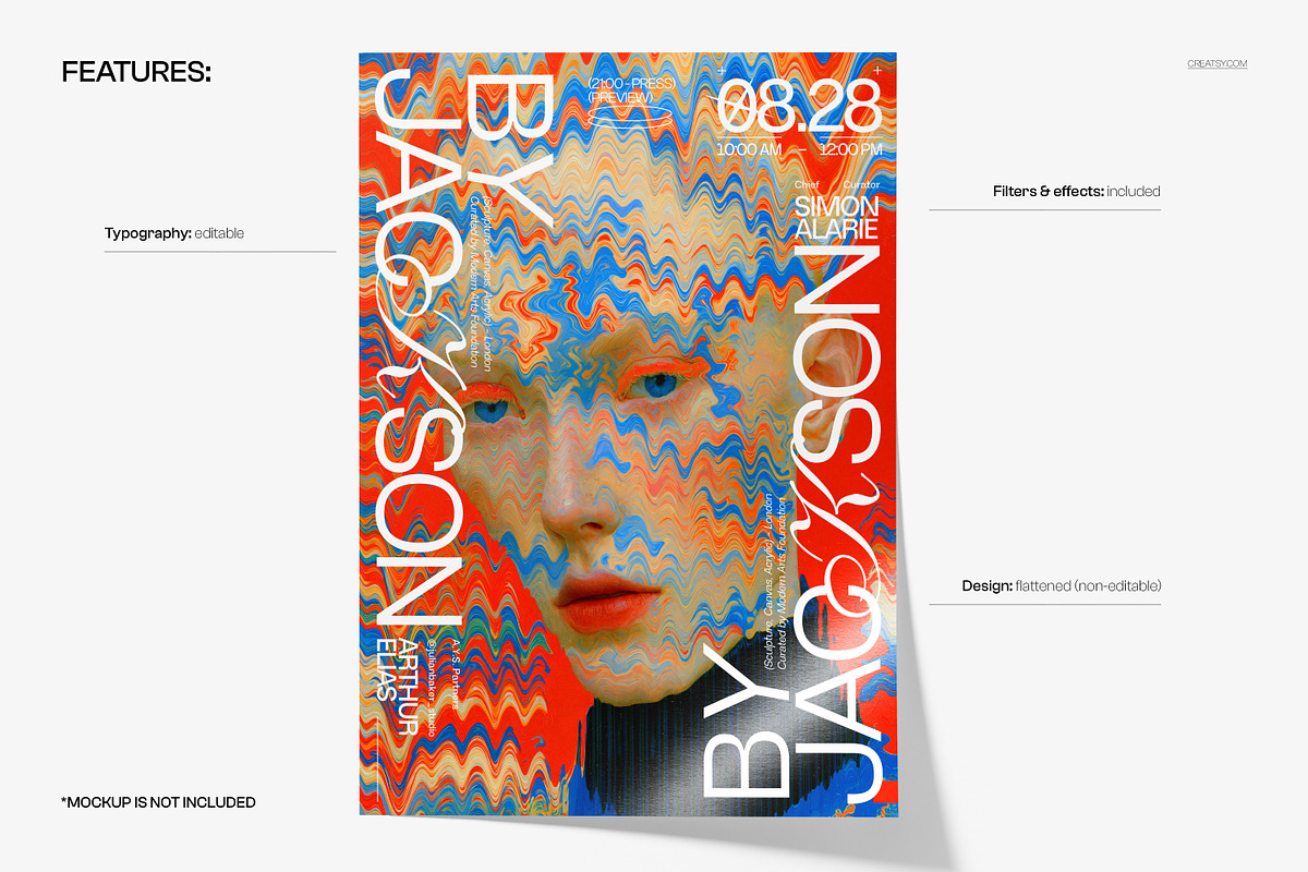 Distorted Forms Poster Template, a Poster Template by creatsy5 (Photo 2 of 4)