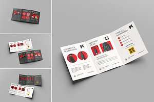 A5 Trifold Brochure Mockup
