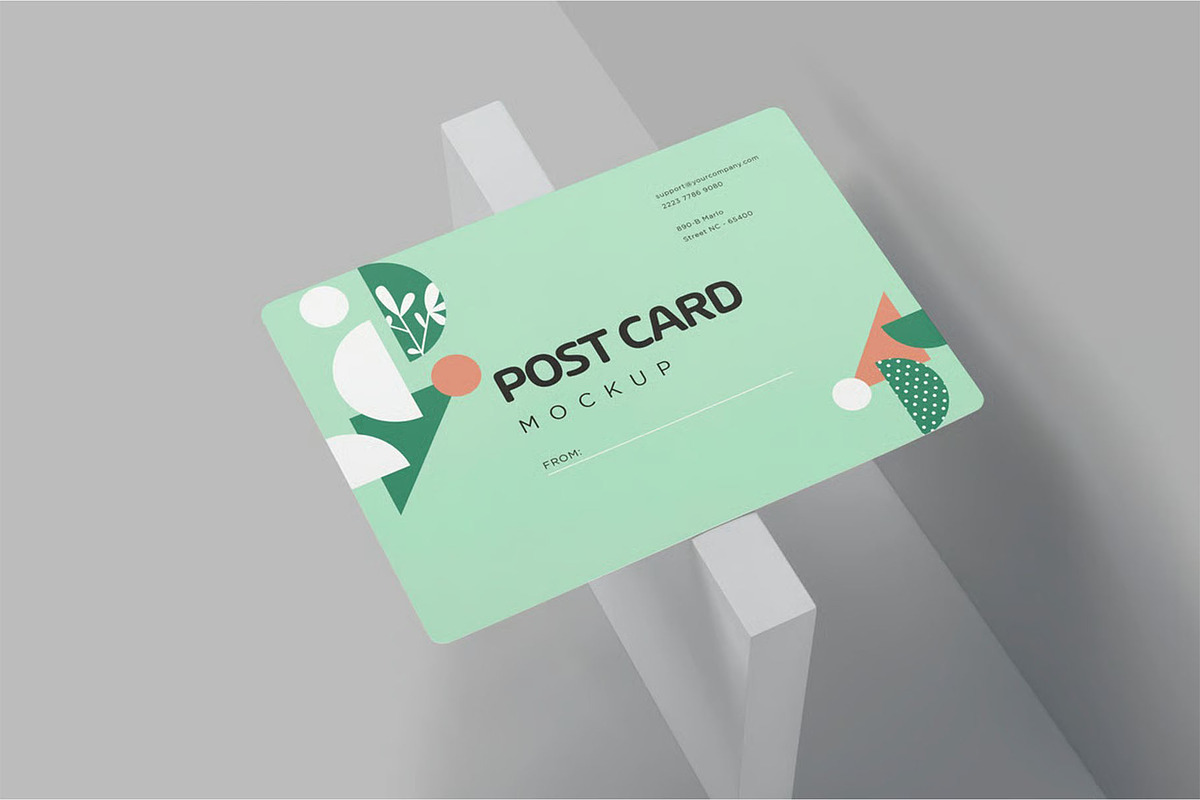 5 x 7 Inches Post Card Mockups, an Advertising Mockup by megostudi0 (Photo 3 of 6)