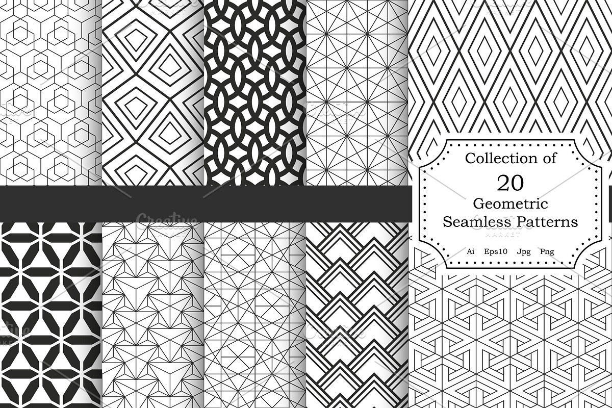 Black and white geometric patterns, a Pattern Graphic by ExpressShop (Photo 1 of 5)
