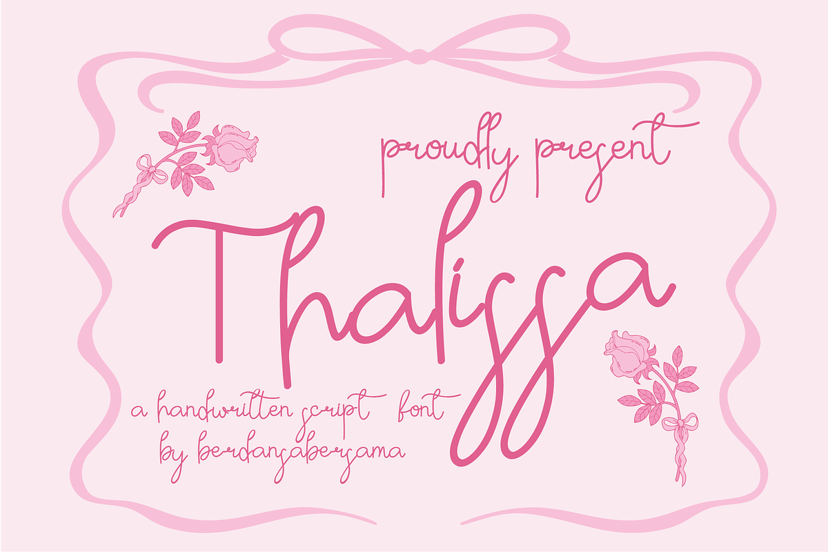 Thalissa Script, a Script Font by Berdansabersama (Photo 1 of 9)