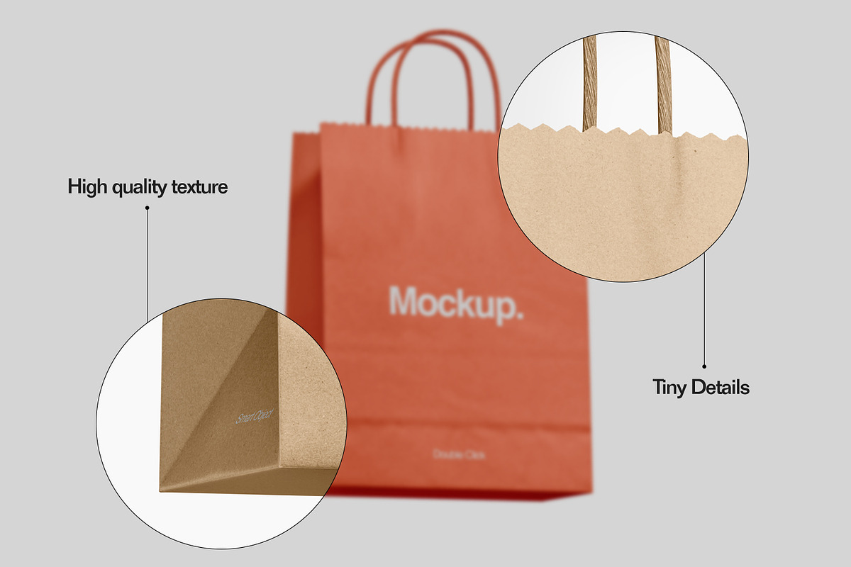 Kraft Paper Shopping Bag Mockup, a Packaging Mockup by Ram Studio LLC (Photo 16 of 16)