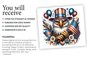 Eagle 4th of July Tumbler Wrap PNG, an Object Graphic by Creative Arslan (Thumbnail 2 of 3)