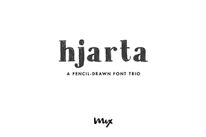 Hjarta - A Pencil Drawn Font Trio, a Serif Font by Mix Fonts