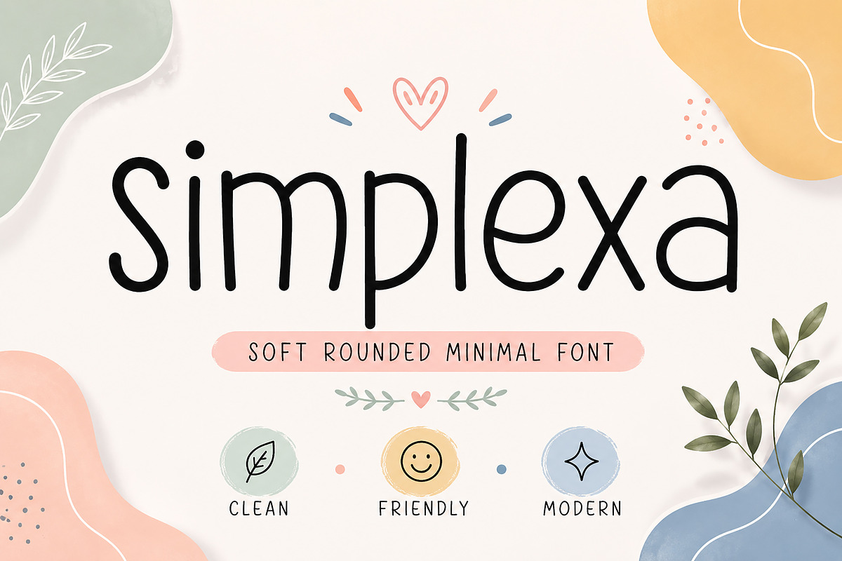 Simplexa – Soft Rounded Minimal Font, a Handwritten Font by Wow Magic (Photo 1 of 9)