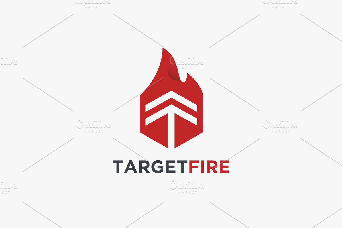 Hot target, Target And Fire logo, a Branding & Logo Template by DOMHOUZE