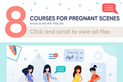 Courses for Pregnant Vector Scenes, an Education Illustration by PavelVinnik (Thumbnail 2 of 2)
