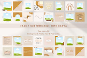 Boho Social Media Templates Canva, a Social Media Template by Boltik Studio (Thumbnail 6 of 9)