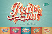 Retro Surf Text Effects, a Branding & Logo Template by Andrew Skoch Design (Thumbnail 1 of 9)