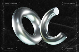 3D Futuristic Chrome Shapes