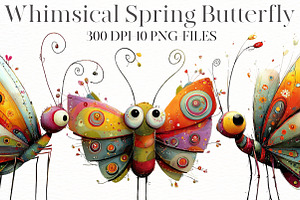 Whimsical spring butterfly Clipart, an Illustration by Designworld