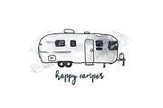 Retro Campers Watercolor, an Illustration by plaidGecko (Thumbnail 7 of 7)