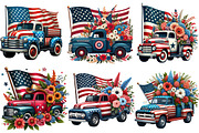 Memorial Day  Truck Clipart The Down, an Animal Illustration by Sublimation Artist (Thumbnail 3 of 6)