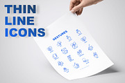Gestures | 16 Thin Line Icons Set, an Outline Icon by Alex Blogoodf (Thumbnail 3 of 7)