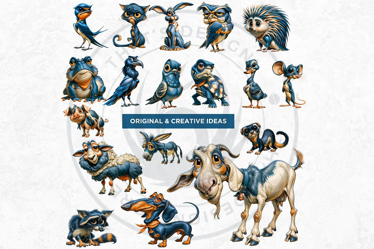 Teal Whimsy Borough Quirky Cliparts, a Person Illustration by ThatsDesignArt (Photo 8 of 10)