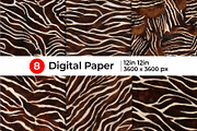 Realistic Brown Zebra Stripe Paper, a Pattern Graphic by Artonix (Thumbnail 1 of 3)
