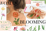 Flower head woman & Spring Floral, an Illustration by AnnaTkachi (Thumbnail 2 of 11)