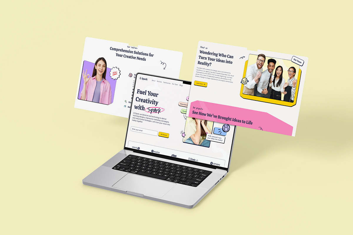 Laptop Screen Website Mockup, a Device Mockup by SLAB! Design (Photo 4 of 9)
