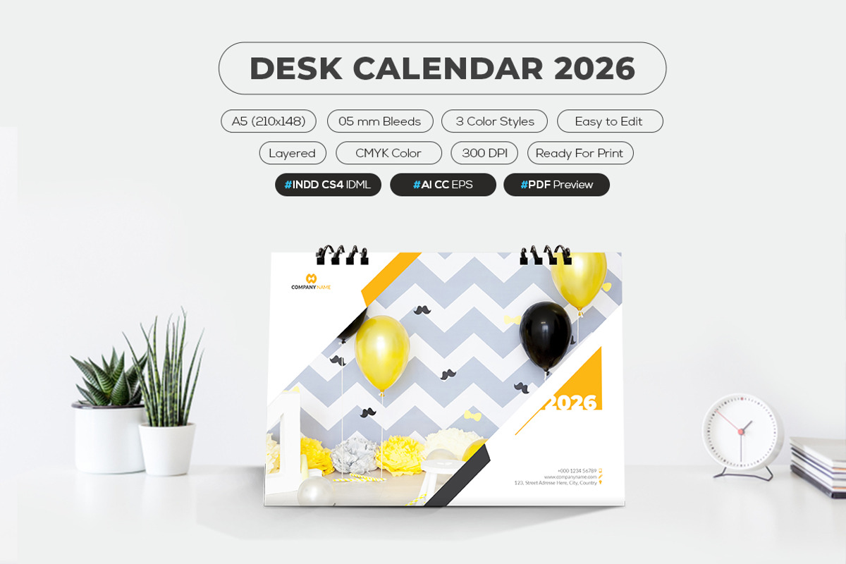 A5 Desk Calendar 2026 preview 5